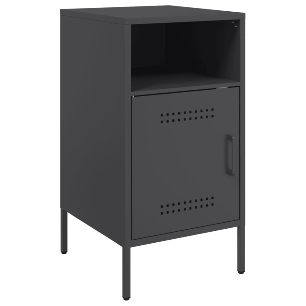 Produktbild för Sängbord 2 st svart 36x39x68 cm stål