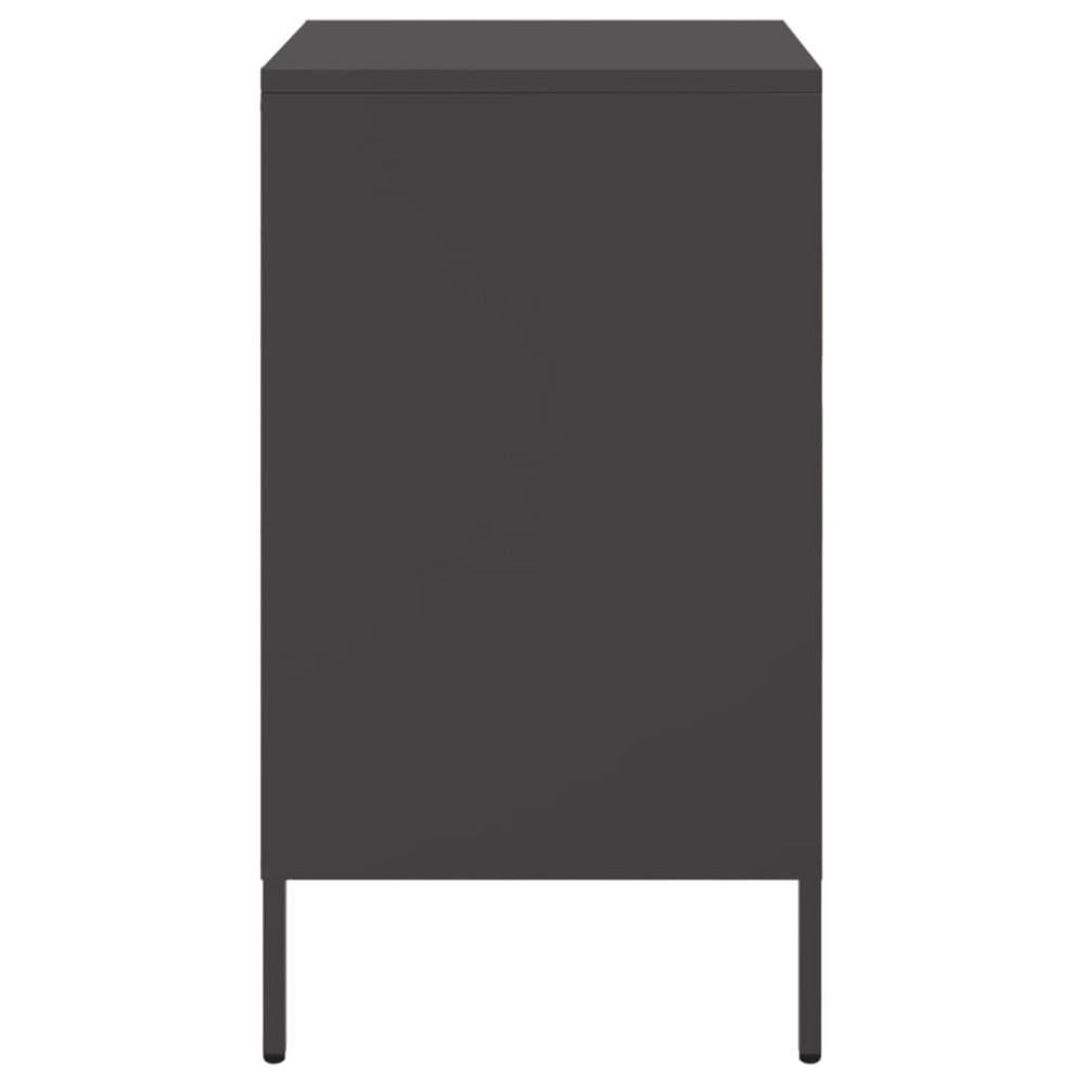 Produktbild för Sängbord 2 st svart 36x39x68 cm stål