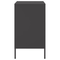 Produktbild för Sängbord 2 st svart 36x39x68 cm stål