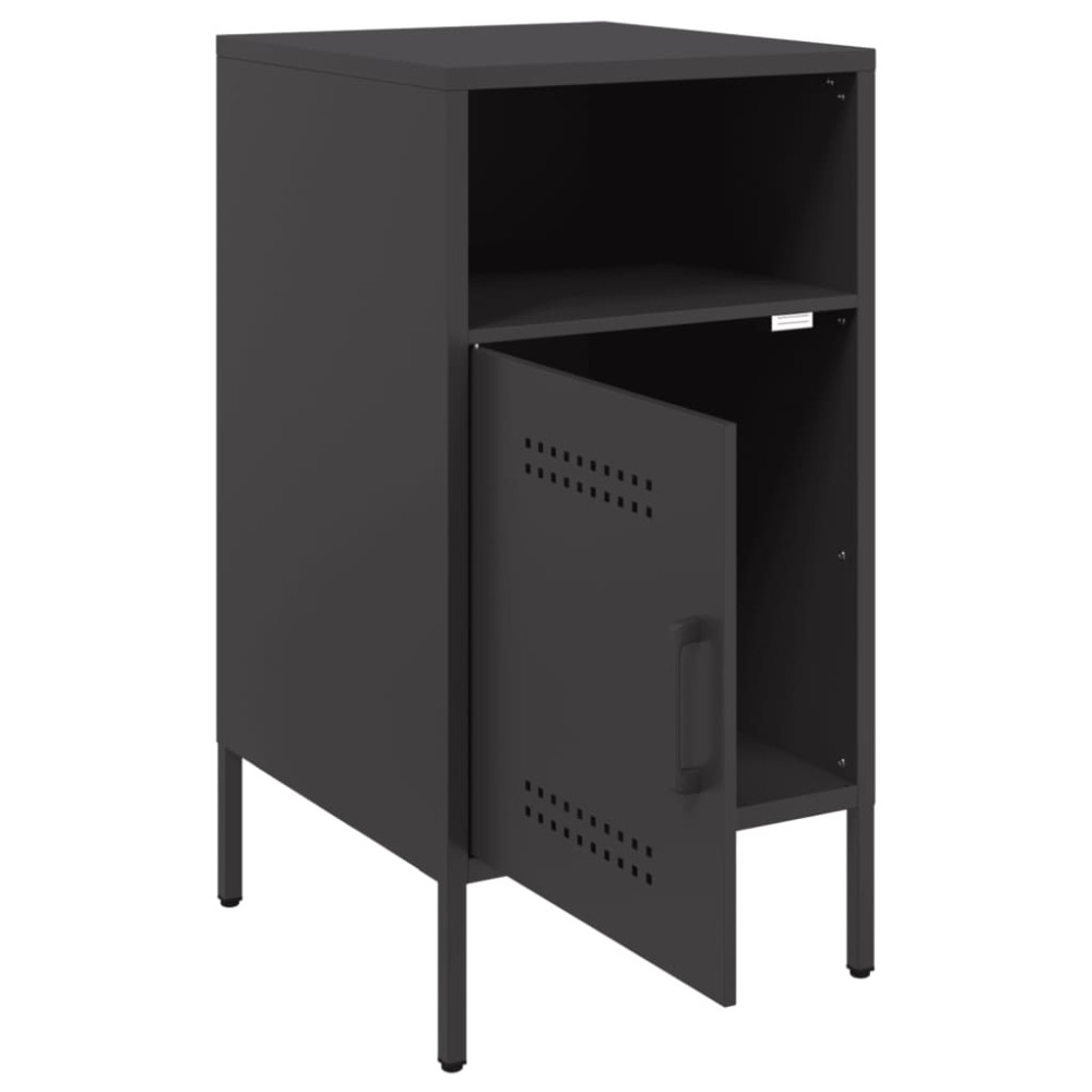 Produktbild för Sängbord 2 st svart 36x39x68 cm stål