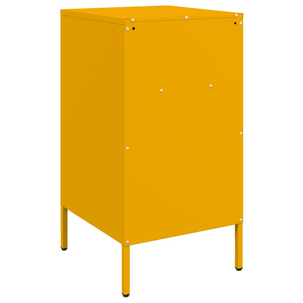 Produktbild för Sängbord 2 st senapsgul 36x39x68 cm stål