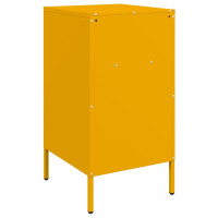 Produktbild för Sängbord 2 st senapsgul 36x39x68 cm stål