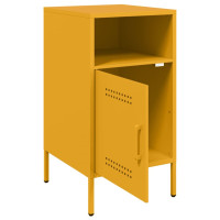Produktbild för Sängbord 2 st senapsgul 36x39x68 cm stål