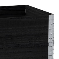 Produktbild för Pallkragar 3 st svart 100x50 cm massivt furu