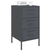 Produktbild för Sängbord 2 st antracit 36x39x68 cm stål