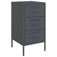 Produktbild för Sängbord 2 st antracit 36x39x68 cm stål