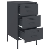 Produktbild för Sängbord 2 st antracit 36x39x68 cm stål