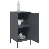 Produktbild för Skänk 2 st antracit 36x39x79 cm kallvalsat stål