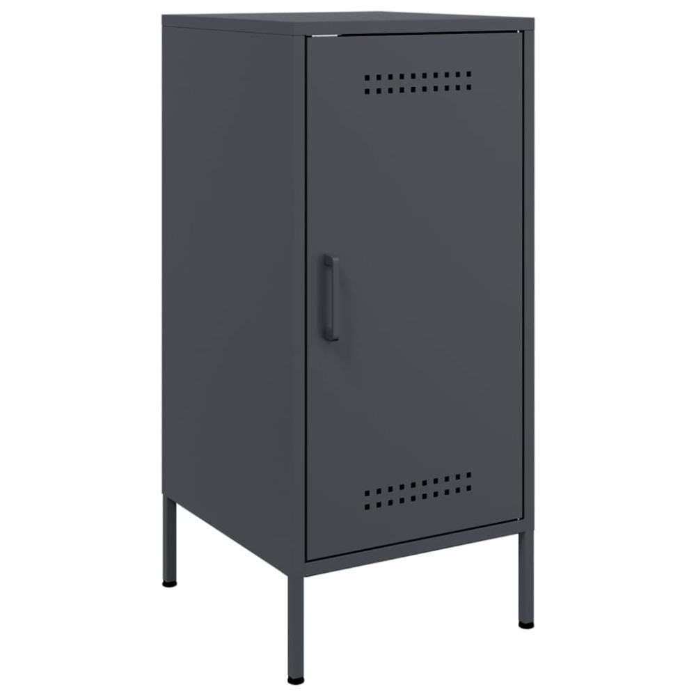 Produktbild för Skänk 2 st antracit 36x39x79 cm kallvalsat stål