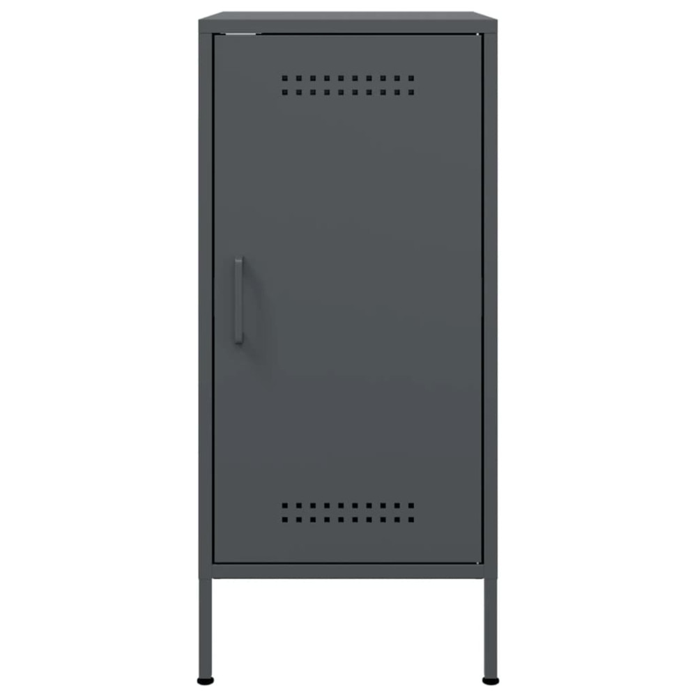 Produktbild för Skänk 2 st antracit 36x39x79 cm kallvalsat stål