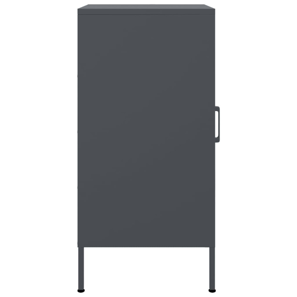 Produktbild för Skänk 2 st antracit 36x39x79 cm kallvalsat stål