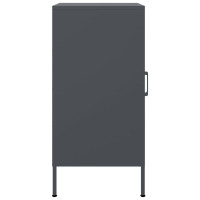 Produktbild för Skänk 2 st antracit 36x39x79 cm kallvalsat stål