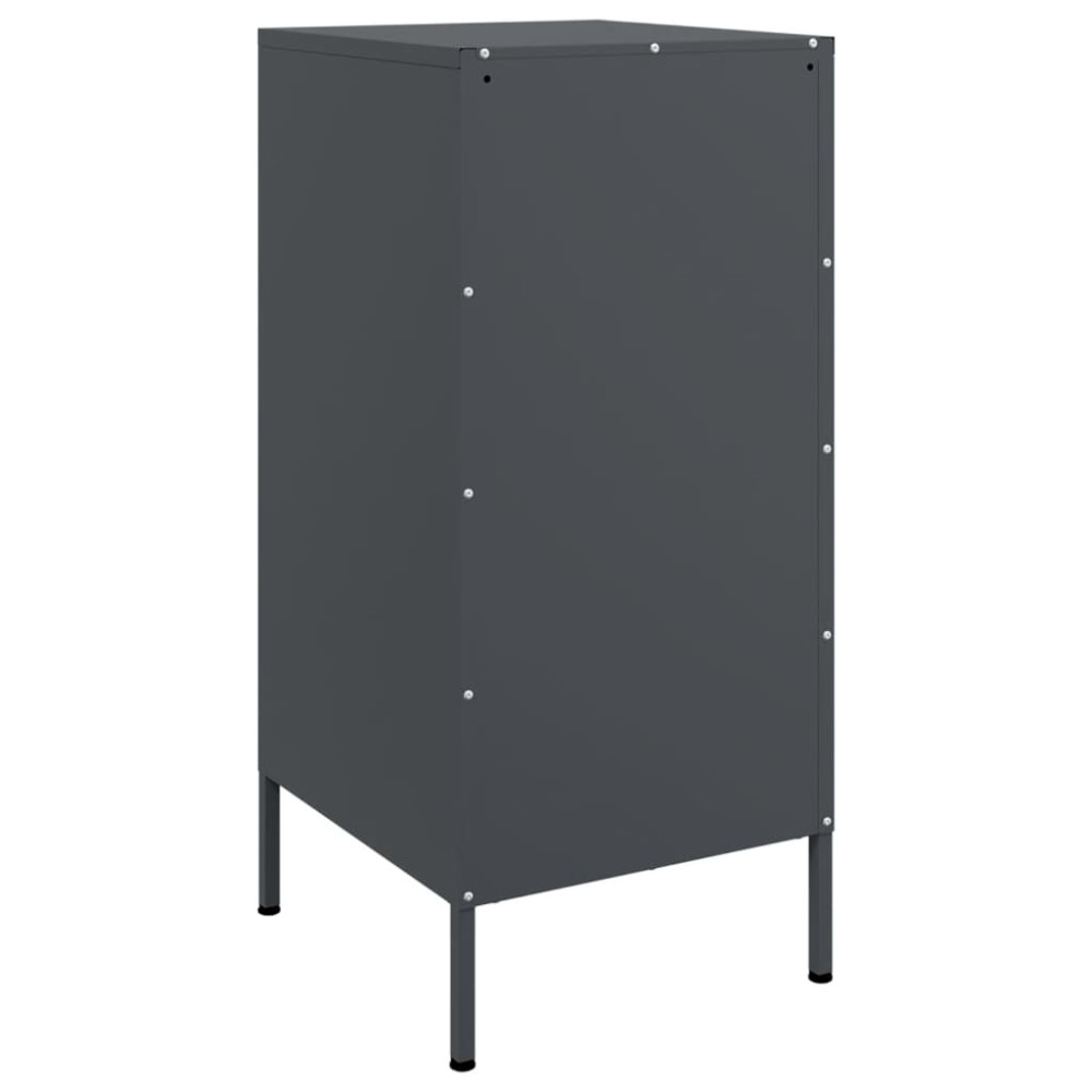 Produktbild för Skänk 2 st antracit 36x39x79 cm kallvalsat stål