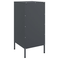 Produktbild för Skänk 2 st antracit 36x39x79 cm kallvalsat stål