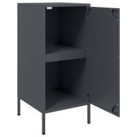 Produktbild för Skänk 2 st antracit 36x39x79 cm kallvalsat stål