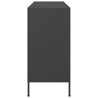 Produktbild för Skåp svart 100,5x39x79 cm stål