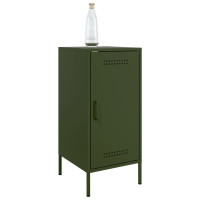 Produktbild för Skåp 2 st olivgrön 36x39x79 cm stål