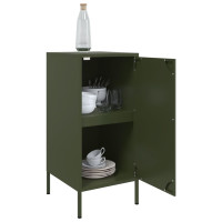 Produktbild för Skåp 2 st olivgrön 36x39x79 cm stål