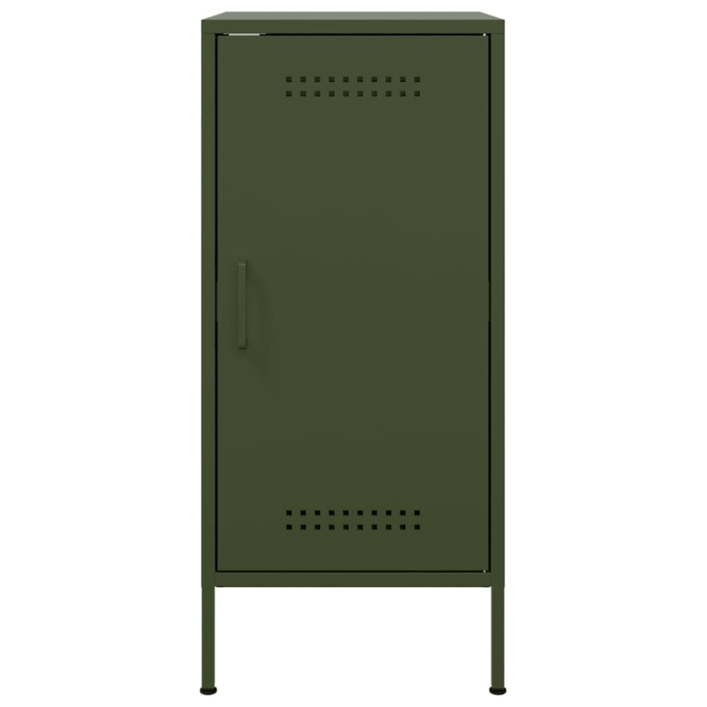 Produktbild för Skåp 2 st olivgrön 36x39x79 cm stål