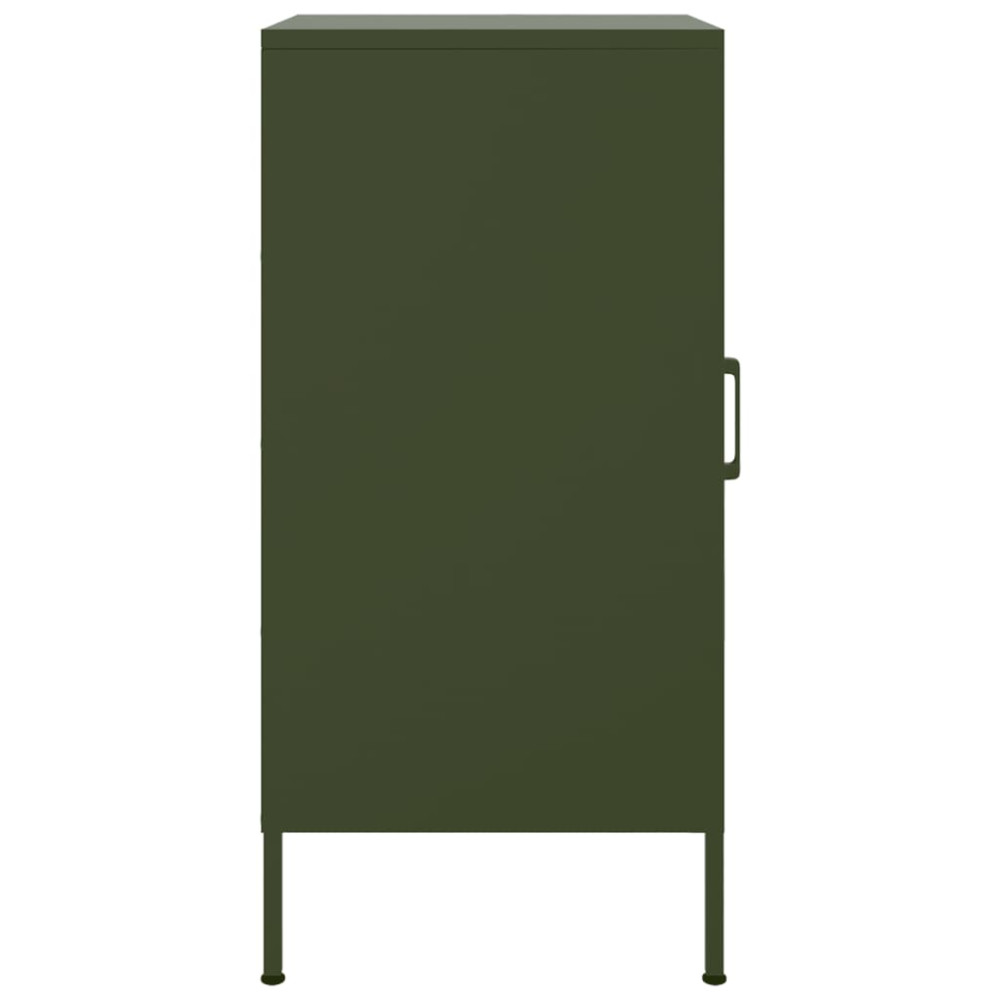 Produktbild för Skåp 2 st olivgrön 36x39x79 cm stål