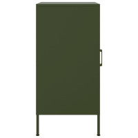 Produktbild för Skåp 2 st olivgrön 36x39x79 cm stål