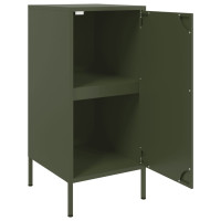 Produktbild för Skåp 2 st olivgrön 36x39x79 cm stål