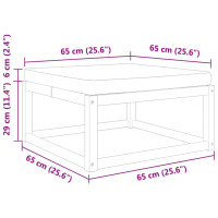 Produktbild för Fotpall för trädgården 65x65x29 cm massivt akaciaträ