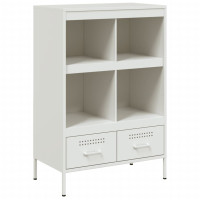 Produktbild för Högskåp vit 68x39x101,5 cm stål