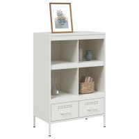 Produktbild för Högskåp vit 68x39x101,5 cm stål