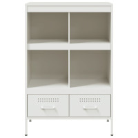 Produktbild för Högskåp vit 68x39x101,5 cm stål