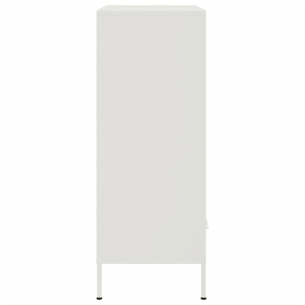 Produktbild för Högskåp vit 68x39x101,5 cm stål