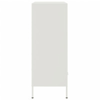 Produktbild för Högskåp vit 68x39x101,5 cm stål
