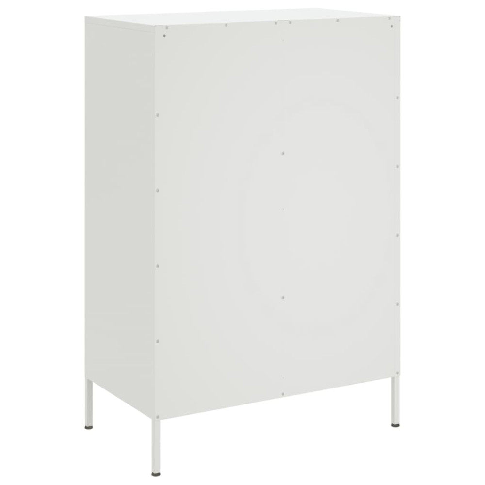 Produktbild för Högskåp vit 68x39x101,5 cm stål