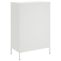 Produktbild för Högskåp vit 68x39x101,5 cm stål