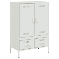 Produktbild för Högskåp vit 68x39x101,5 cm stål