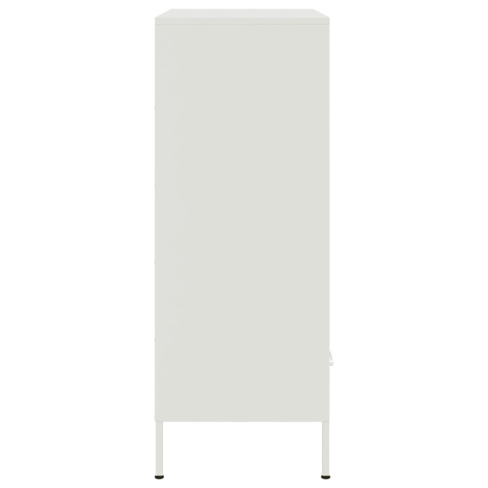 Produktbild för Högskåp vit 68x39x101,5 cm stål