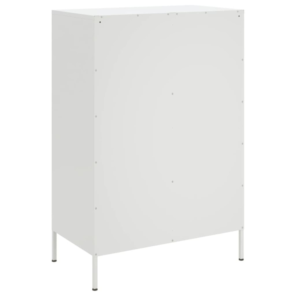 Produktbild för Högskåp vit 68x39x101,5 cm stål