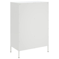 Produktbild för Högskåp vit 68x39x101,5 cm stål