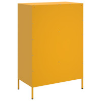 Produktbild för Högskåp senapsgul 68x39x101,5 cm stål
