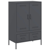 Produktbild för Högskåp antracit 68x39x101,5 cm stål