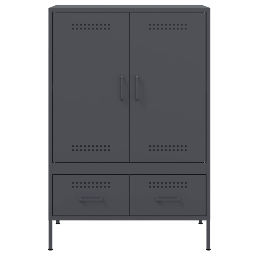 Produktbild för Högskåp antracit 68x39x101,5 cm stål