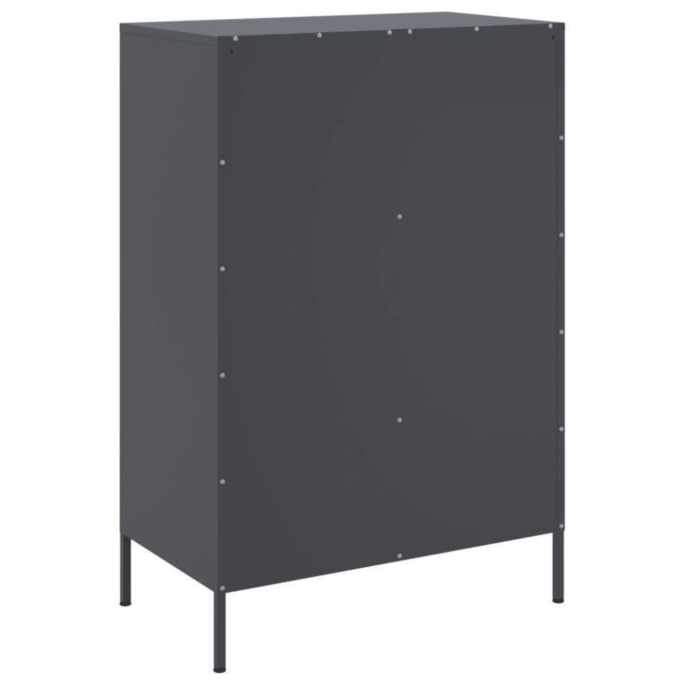 Produktbild för Högskåp antracit 68x39x101,5 cm stål
