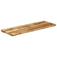 Produktbild för Bordsskiva 110x40x2,5 cm levande kant massivt grovt mangoträ