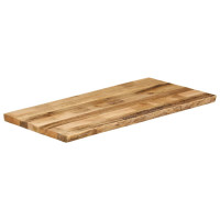 Produktbild för Bordsskiva 100x60x3,8 cm levande kant massivt grovt mangoträ