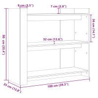 Produktbild för Konsolbord rökfärgad ek 100x35x90 cm konstruerat trä