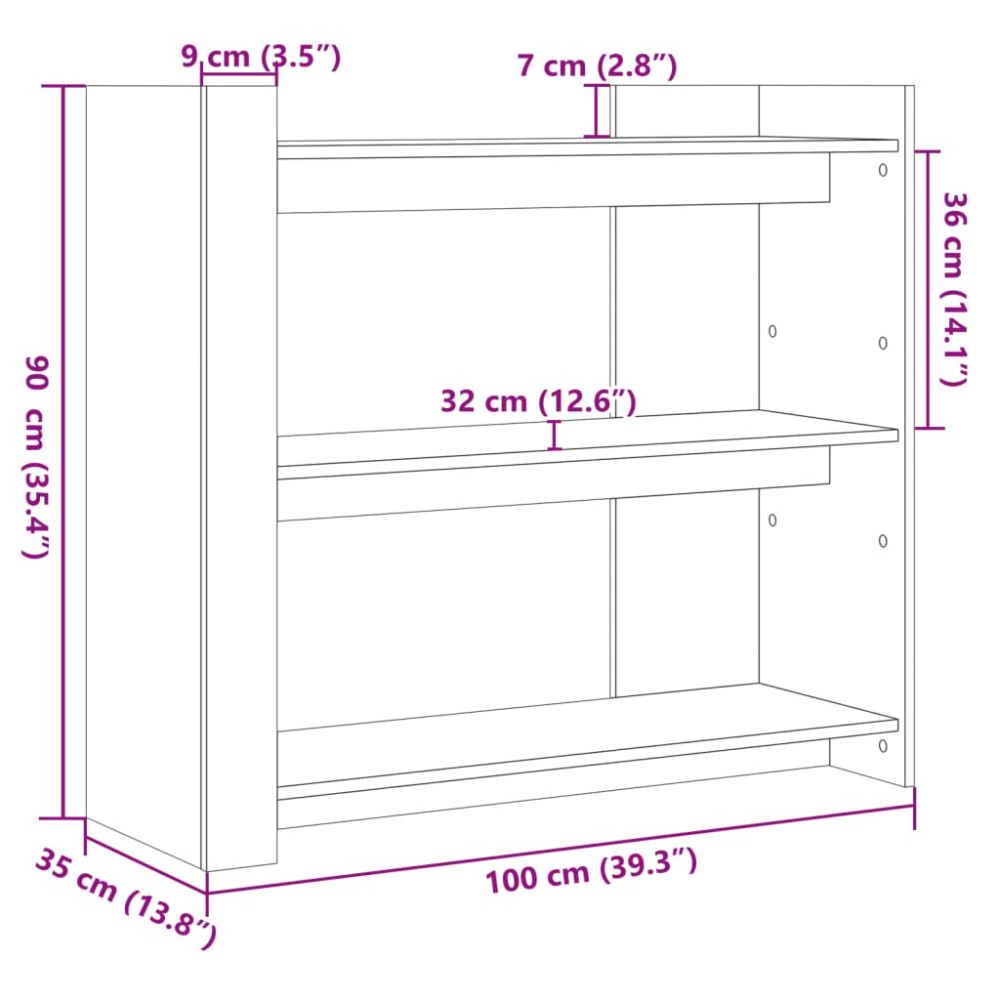Produktbild för Konsolbord grå sonoma 100x35x90 cm konstruerat trä