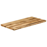 Produktbild för Bordsskiva 100x60x2,5 cm levande kant massivt grovt mangoträ