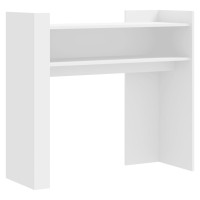 Produktbild för Avlastningsbord vit 100x35x90 cm konstruerat trä