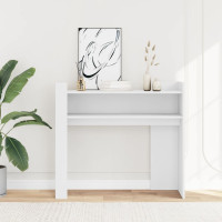 Produktbild för Avlastningsbord vit 100x35x90 cm konstruerat trä