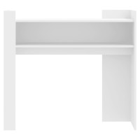 Produktbild för Avlastningsbord vit 100x35x90 cm konstruerat trä